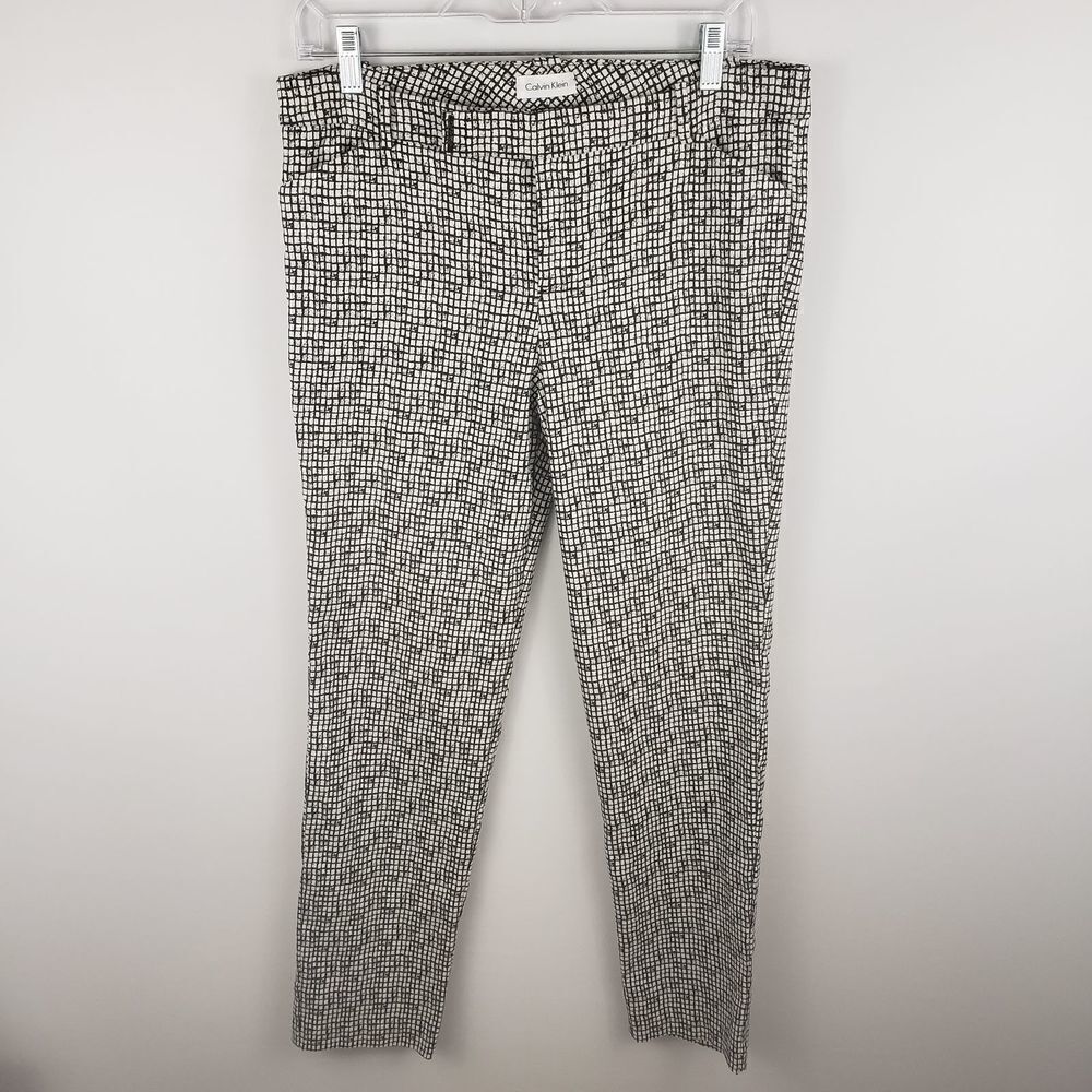 𝅺CALVIN Klein Checkered Trouser pant SIze 10‎